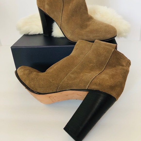 LAMARE Vero Cuoio Suede Leather Block Heel - Picture 3 of 6